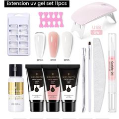 Full Set of UV\LED Nail Gel Extension Set 11pcs