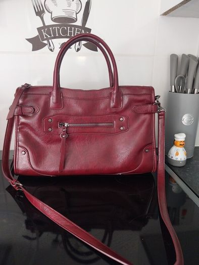 new big burgundy primark handbag
