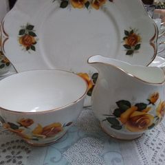 Harley Sugar & Milk Jug & Cake Plate