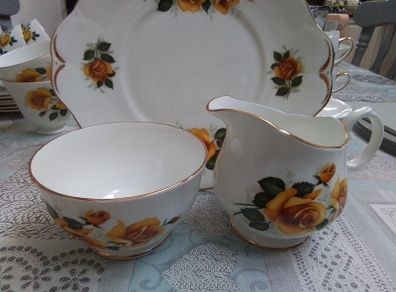 Harley Sugar & Milk Jug & Cake Plate