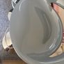 3x kitchen bar island stools grey with chrome legs Image 5