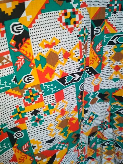 Vintage Pinafore summer dress abstract pattern Made in Ireland size Small Postage included