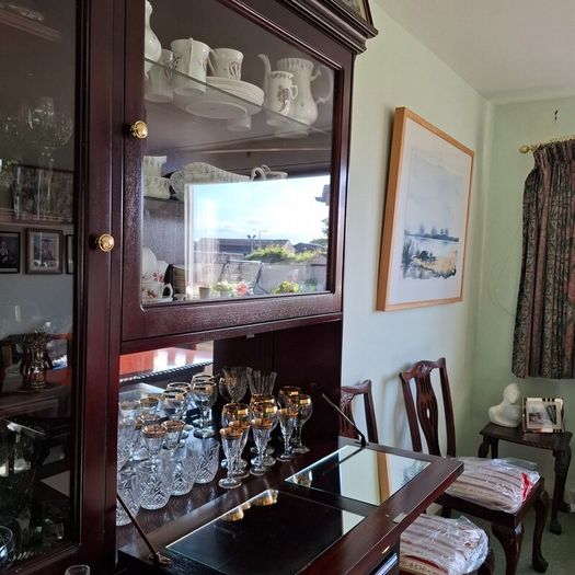 Dining Display Cabinet Carved Mahogany
