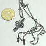 Antique Sterling Silver Celtic Cross Necklace 47cm Image 4