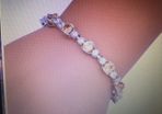 Silver Morganite Tennis Bracelet