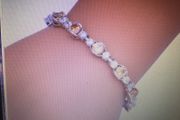Silver Morganite Tennis Bracelet