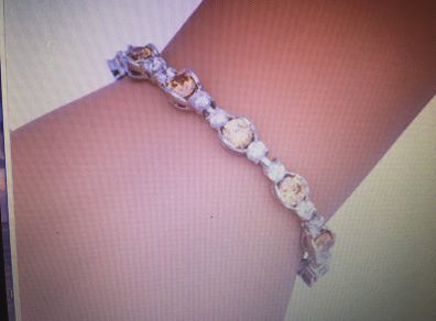 Silver Morganite Tennis Bracelet