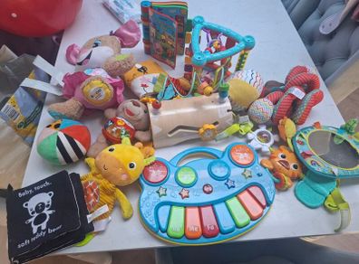 Selection of baby toys