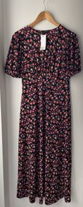 Lipsy Ditsy Underbreast Midi dress multicoloured size 12