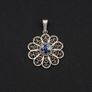 800 Silver Vintage Dutch Filigree Delfth Pendant Image 10