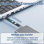 240W USB-C Short Cable, 40Gbps Data Transfer Cable, USB Type C to USB C Short Cable with 8K Display, OTG Function, Flexible Flat Design for iPad, MacBook, iPhone 15/16, Steam Deck, Galaxy - New Image 5
