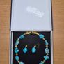 Turquoise Necklace with gold fillled elements Image 4