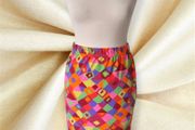 BNWT Vintage 1990s colourful mini skirt by Cacharel. Made in Italy. Size S small UK 8