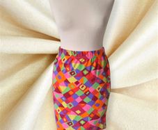 BNWT Vintage 1990s colourful mini skirt by Cacharel. Made in Italy. Size S small UK 8