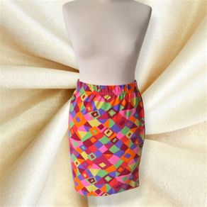 BNWT Vintage 1990s colourful mini skirt by Cacharel. Made in Italy. Size S small UK 8