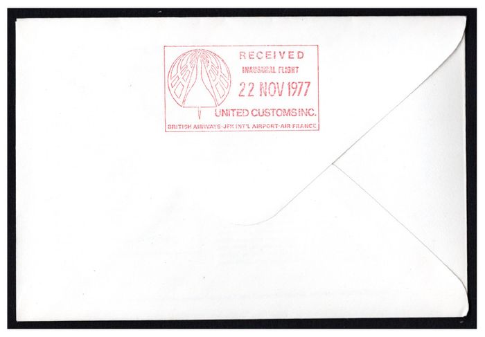 1977 Great Britain Concorde Flight Cover (with approval of British Aircraft Corporation) SST Inaugural Transatlantic Flight. New York to London. Signed by Captain Brian Walpole.