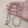 Natural Freshwater Pearl Necklace with Vintage Tiny Jasper Beads Image 3
