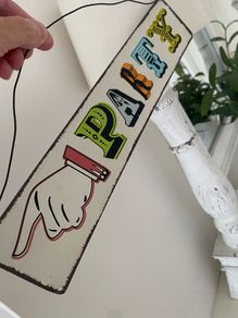 ShabbyChic Party Metal Sign