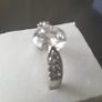 10KT White Gold Filled Solitaire Ring Image 5