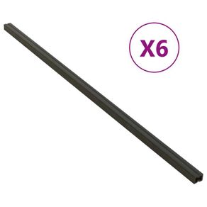 Decking Joist 6 pcs Black 170x8.5x4.5 cm WPC
