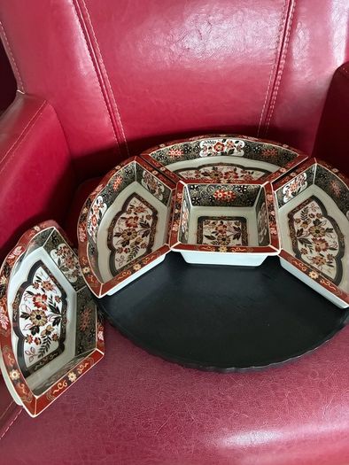 Vintage Japanese Rotating Serving Dish Set