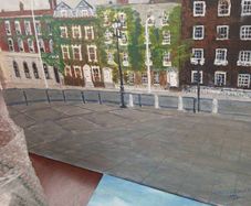 Original painting of St Stephens Green, Dublin. oil on canvas, Not Framed