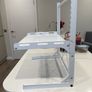 White Metal Microwave Rack - Extendable & Adjustable Image 4