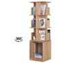BRAND NEW Bookshelf 3 level storage shelf with cabinet made of MDF light oak Image 2
