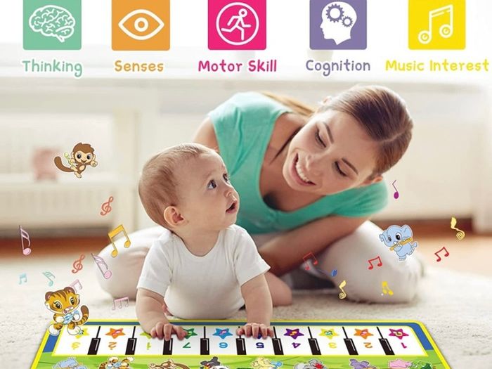 Kids Piano Mat, Piano Music Mat Dance Mats Touch Play Mats Floor Keyboard Musical Carpet Mat Gift Toys for 2 3 4 5 6 Years Old Kids Boys Girls Toddlers MULTIPLE COLOURS AVAILABLE, SEE PHOTOS (FREE POSTAGE)