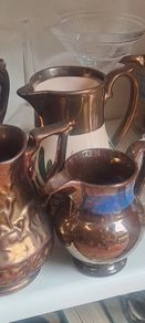 5 Victorian Lustre Jugs