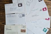 USA United States 12 Used Envelopes with Stamps and 2 Loose 4 Cent Stamps