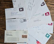USA United States 12 Used Envelopes with Stamps and 2 Loose 4 Cent Stamps