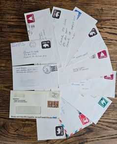 USA United States 12 Used Envelopes with Stamps and 2 Loose 4 Cent Stamps