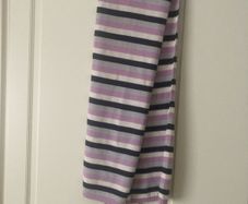 Pink Striped Scarf/Wool Mix