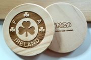 FAI Retro 1985-1990 Wooden Engraved Coaster.