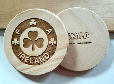 FAI Retro 1985-1990 Wooden Engraved Coaster.