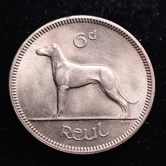 Ireland - 1968 - 6 Pence - Wolfhound - KM.13a - UNC - [688]
