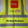 Hi Visibility Vest Waist Coat Yellow Medium. HiVis Double Band And Brace. Velcro Front Closure. Image 7
