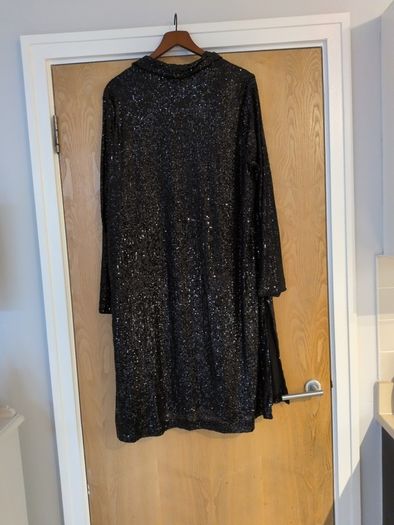 Gallery Black Bauble Sequin Coat. S. XL - 16-18.  B.N.W.T.