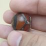 Lot of 2 Vintage Etched Carnelian Agate Beads Image 6