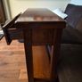 Entryway Solid Console Table with 2 drawers and Wall mirror - teak Image 3