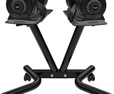 Adjustable Dumbbell Stand Fitness Dial Dumbbell Rack with Adjustable Belt for Home Gym Set