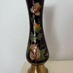 Brass/Enamel Cloisonne Bud Vase