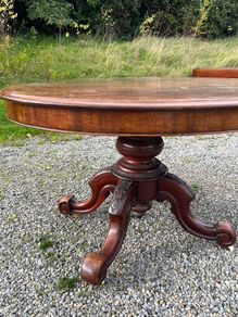 antique table oval mahogany