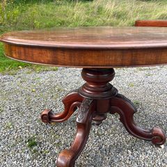 antique table oval mahogany