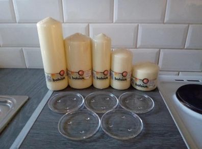 Pillar Candles & Glass Candle Holders