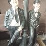 Laurel & Hardy Lamp Figures  Large 230e  & medium 150e (Working) Image 3