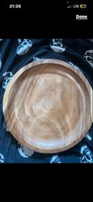 Acacia wooden tray food cheese meat serving plate hand made
