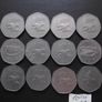 12 Irish coins@50 Pence (1978-1998) Image 4
