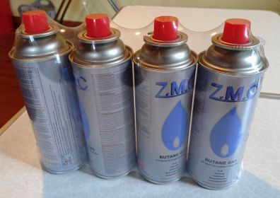 4 Butane Canisters 227g For Camping Etc.. (new).
